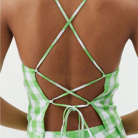 MARA HOFFMAN
Carrie Square-Neck Gingham Hemp Top - Picture 2 of 8